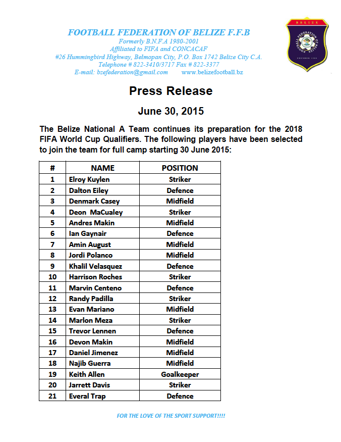 Press Release – June 30, 2015